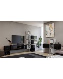 Ensemble meuble TV Box Milan Noir et Blanc 275cm