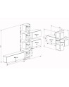Ensemble meuble TV Box Milan Noir et Blanc 275cm