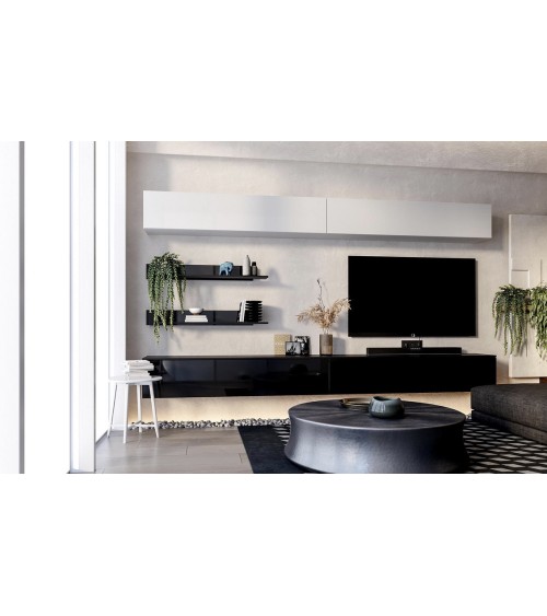 Ensemble meuble TV Box Amsterdam blanc 245cm
