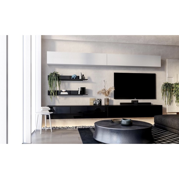 Ensemble meuble TV Box Amsterdam blanc 245cm