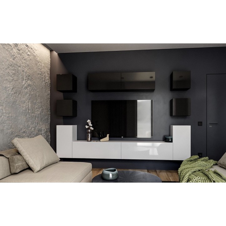 Ensemble meuble TV Box Cuba - 210 cm