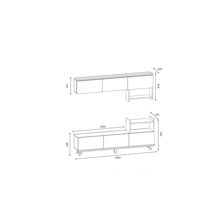 Ensemble meuble TV ARNETTI HAZAL Ensemble meuble TV ARNETTI HAZAL