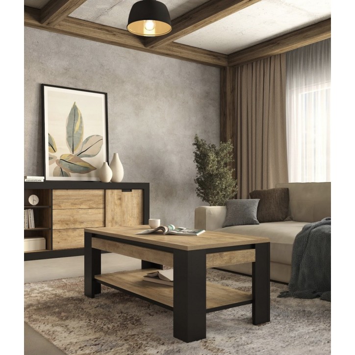 Salon Tudor - chêne et noir