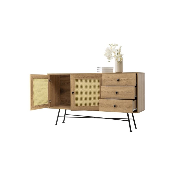 Buffet NALA 2portes et 3 tiroirs 160 cm marron