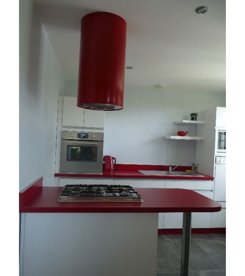 Hotte aspirante îlot ORWICK ROUGE 40 cm