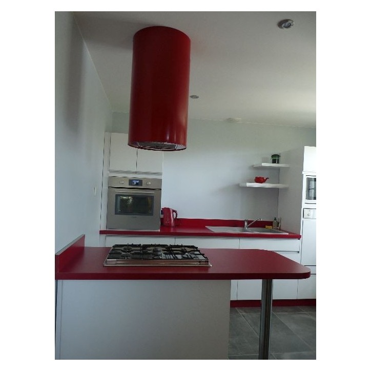 Hotte aspirante îlot ORWICK ROUGE 40 cm