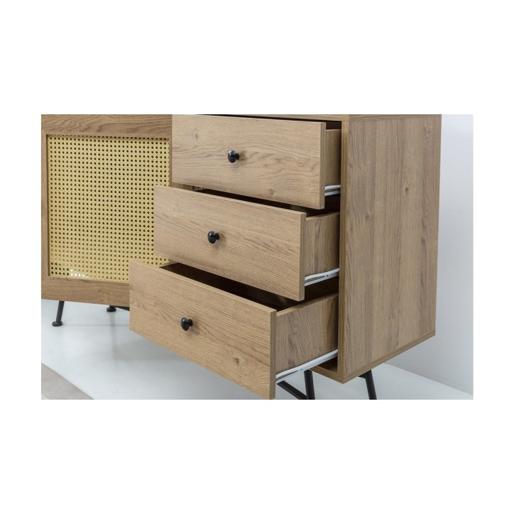 Buffet NALA 2portes et 3 tiroirs 160 cm marron