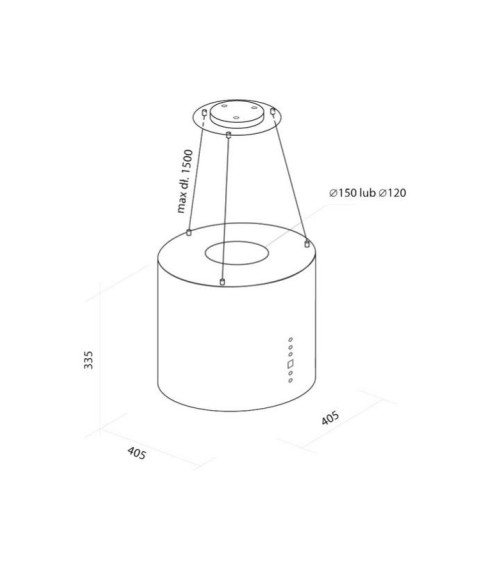 Hotte aspirante îlot GALAXY 40cm