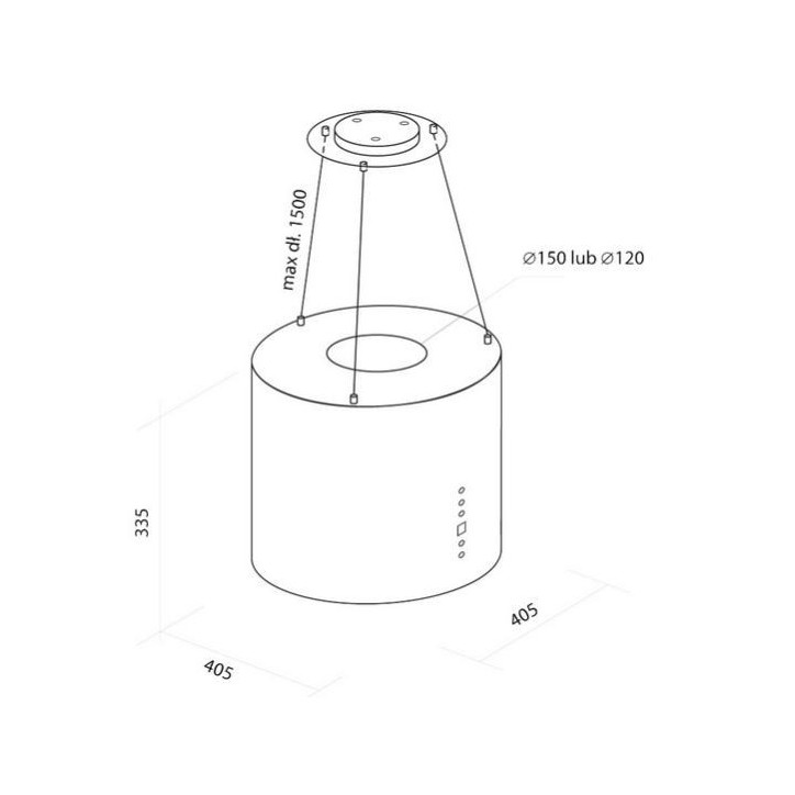 Hotte aspirante îlot GALAXY 40cm