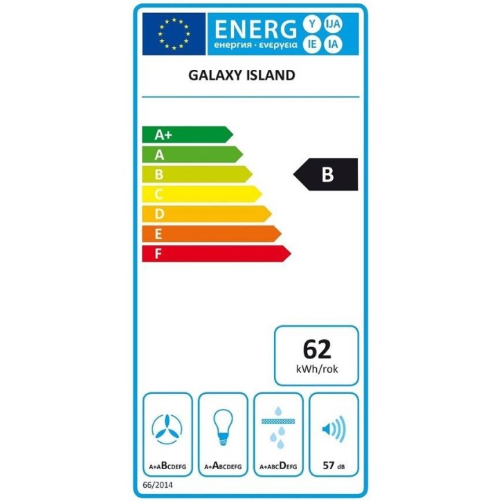Hotte aspirante îlot GALAXY 40cm