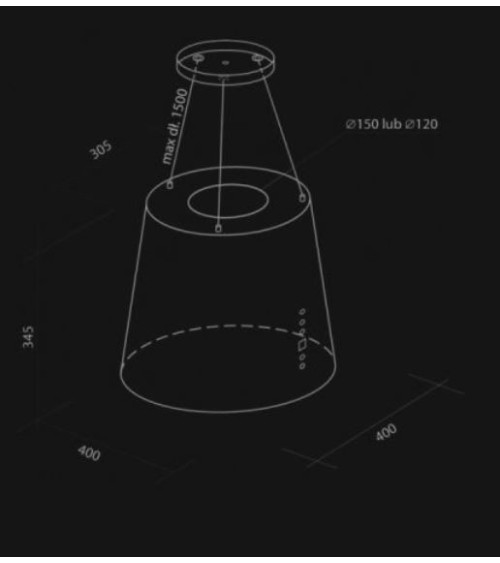 Hotte aspirante  îlot ODYSSEY 40cm