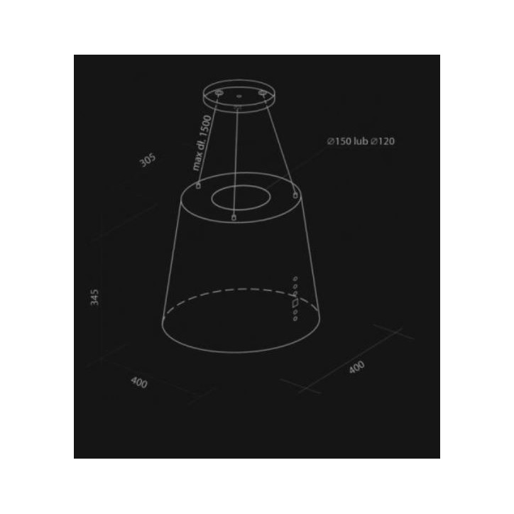 Hotte aspirante  îlot ODYSSEY 40cm