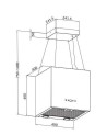 Hotte aspirante îlot SANDY 40cm Noir