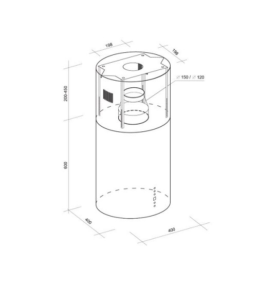 Hotte aspirante îlot ORWICK LUXE BLANCHE