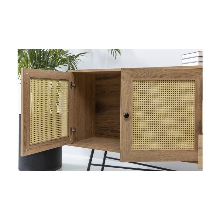 Buffet NALA 2portes et 3 tiroirs 160 cm marron