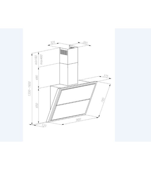 Hotte aspirante murale PURE STYLE 90 cm