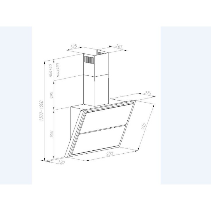 Hotte aspirante murale PURE STYLE 90 cm Hotte aspirante murale PURE STYLE 90 cm