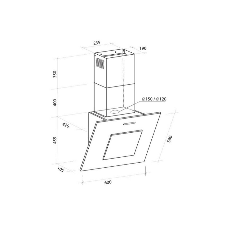 Hotte aspirante murale FINEZA 60cm Hotte aspirante murale FINEZA 60cm