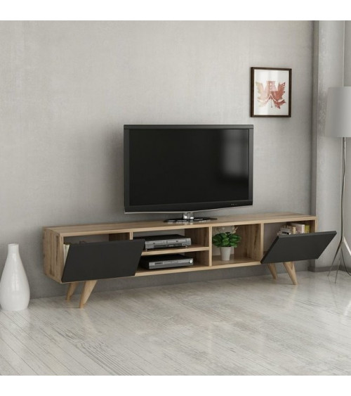 Mueble TV DORE negro 160 cm