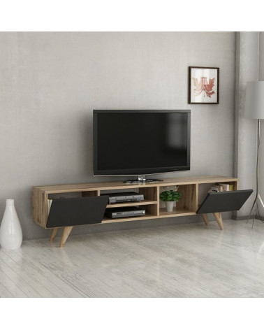 Mueble TV DORE negro 160 cm