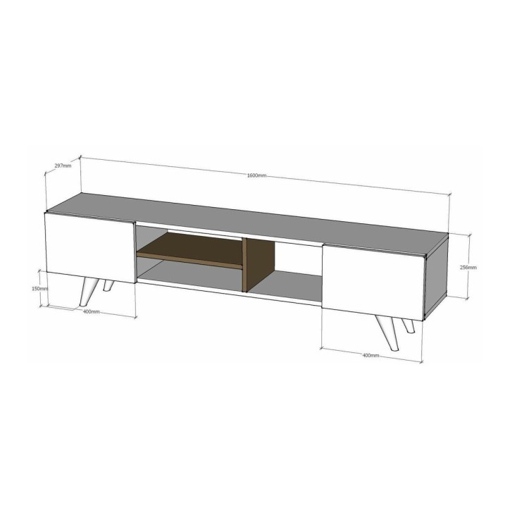 Meuble TV DORE Noir 160 cm Meuble TV DORE Noir 160 cm