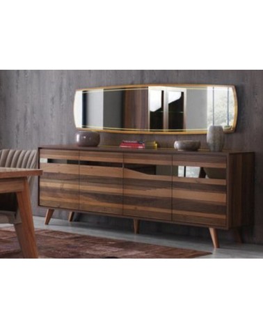 Buffet CLASS 4 portes 220 cm marron