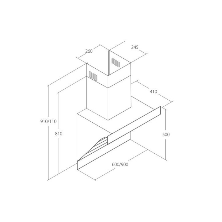 Hotte aspirante SOLKAN BLACK 90 cm Hotte aspirante SOLKAN BLACK 90 cm