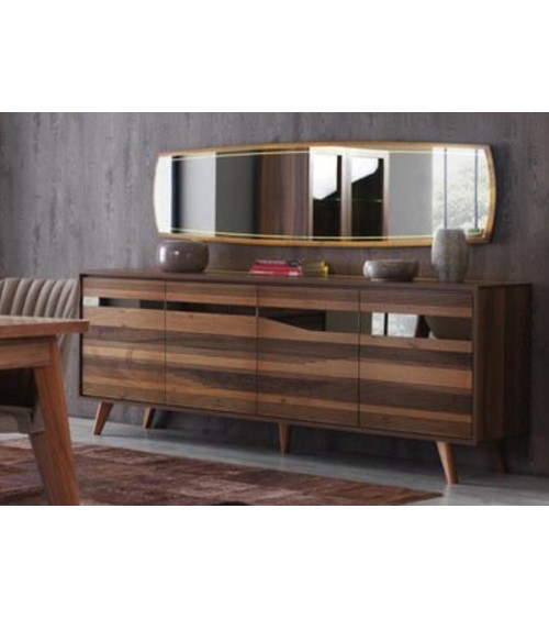 Buffet CLASS 4 portes 220 cm marron