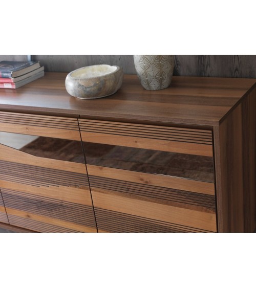 Buffet CLASS 4 portes 220 cm marron