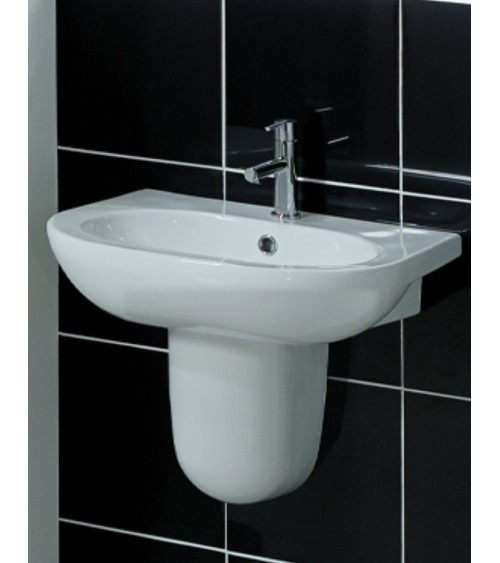 Vasque avec colonne suspendue OPUS moyenne blanc
