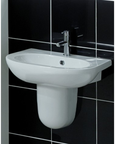 Vasque avec colonne suspendue OPUS moyenne blanc