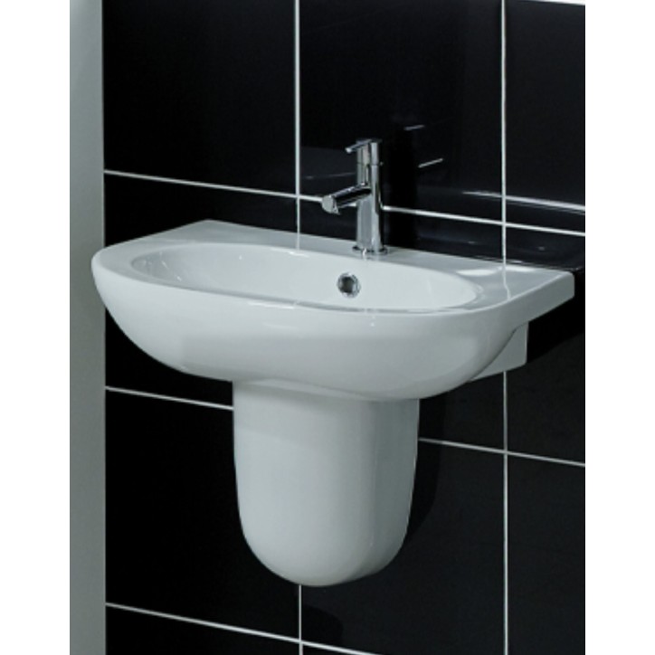 Vasque avec colonne suspendue OPUS moyenne blanc