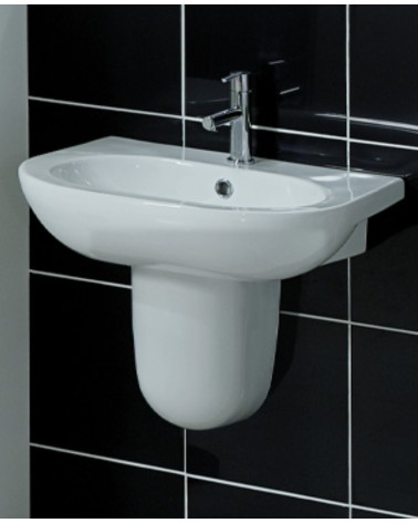 Vasque avec colonne suspendue OCEANUS blanc