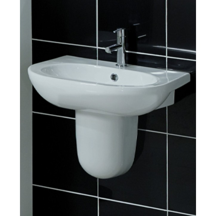 Vasque avec colonne suspendue OCEANUS blanc