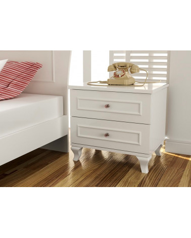 TABLE DE CHEVET  BEIZA BLANCHE