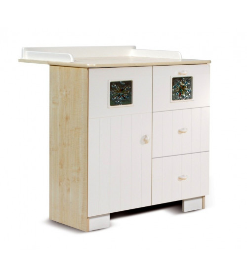 Table à langer avec commode évolutive KAMILLA- Table à langer avec commode design - Chambre bébé