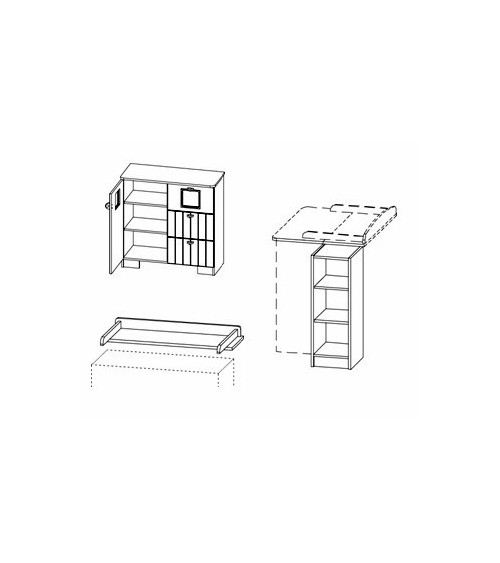 KAMILLA luiertafel en commode - Design luiertafel en commode - Chambre bébé