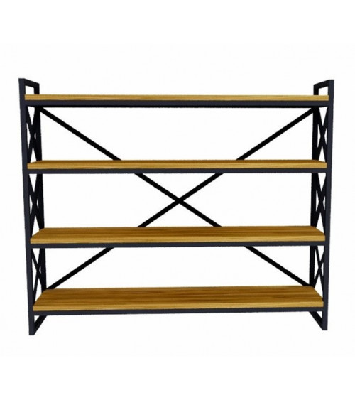 Libreria WESTON 120 cm in legno e metallo