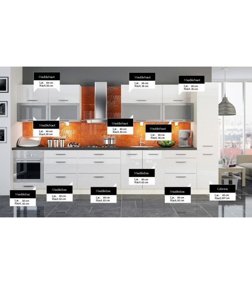 Ensemble Cuisine AMALIA 380 cm sur mesure