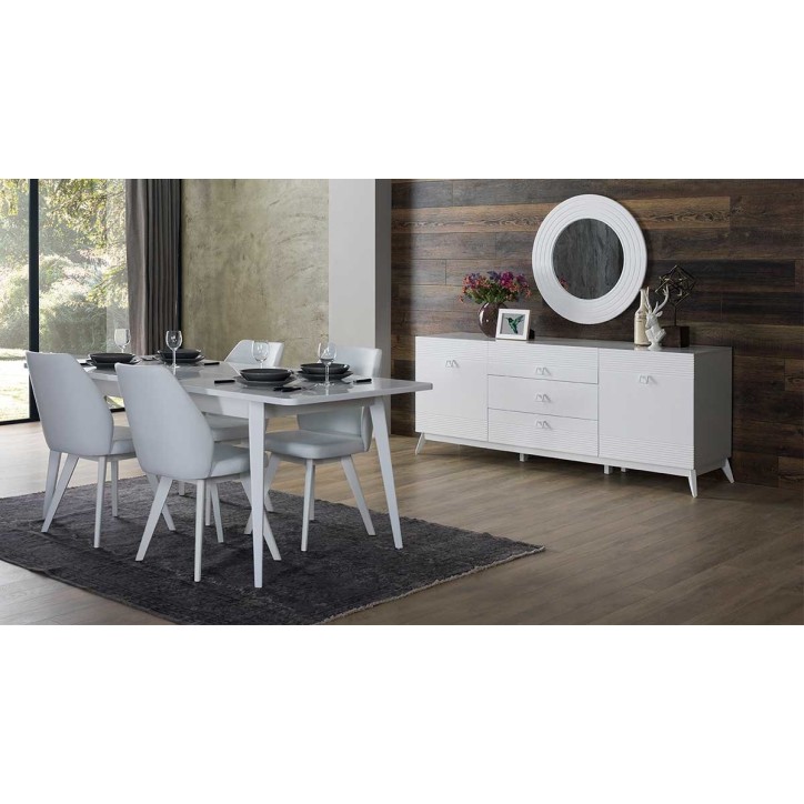 Salle à manger ALMODA Blanc