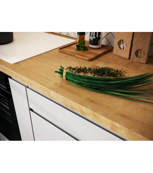 Ensemble Cuisine NINA PREMIUM LINE blanc 280 cm sur mesure