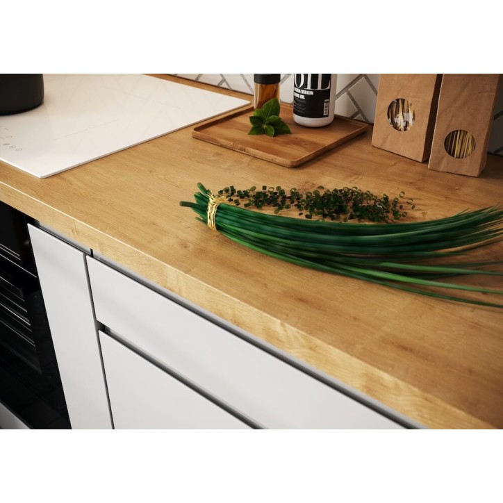 Ensemble Cuisine NINA PREMIUM LINE blanc 280 cm sur mesure