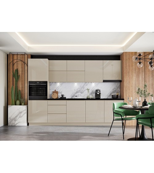 Ensemble Cuisine NINA PREMIUM LINE cappuccino 300 cm sur mesure