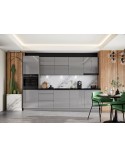 Ensemble Cuisine NINA PREMIUM LINE gris 300 cm sur mesure