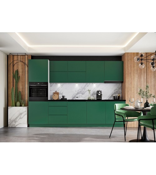 Ensemble Cuisine NINA PREMIUM LINE vert 300 cm sur mesure