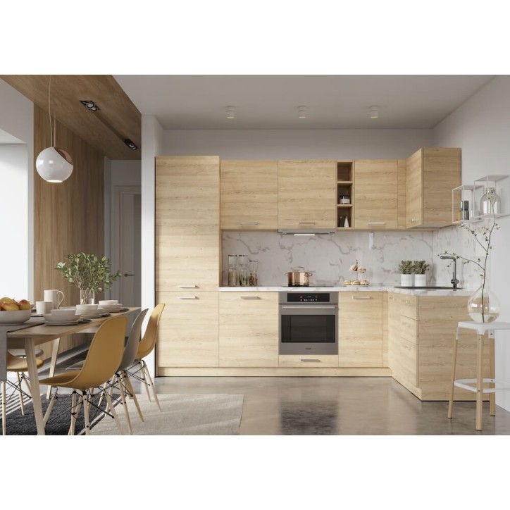 Ensemble Cuisine en L OLIWIA PREMIUM LINE bois 340 cm