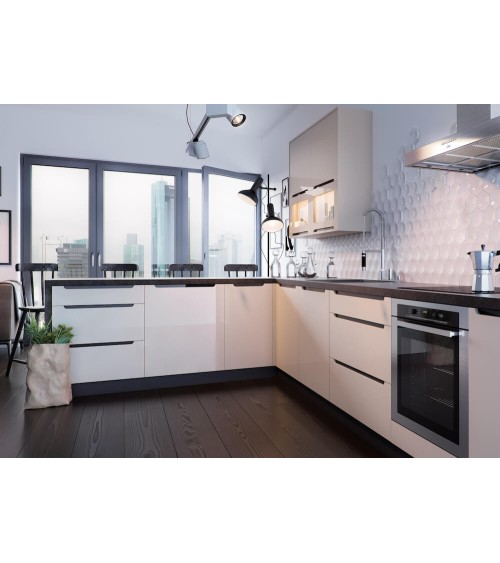 Ensemble Cuisine en L GOYA PREMIUM LINE blanc sur mesure