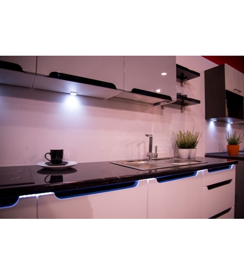 Ensemble Cuisine en L GOYA PREMIUM LINE blanc sur mesure