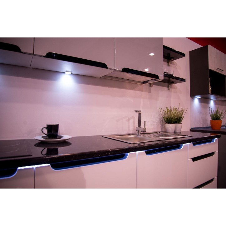 Ensemble Cuisine en L GOYA PREMIUM LINE blanc sur mesure