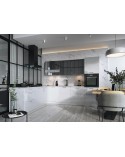 Ensemble Cuisine en L ALVICO PREMIUM LINE blanc brillant